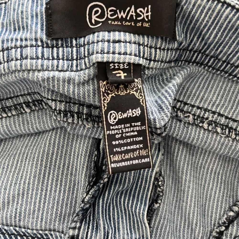 ReWash Low Rise Jeans - Size 7 - Denim & White Pin Stripe - EUC - Picture 11 of 14